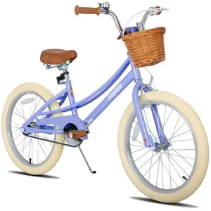 HILAND JOYSTAR Vélo pour filles 7-13 ans, vélo pour enfants 20 pouces avec béquille, Mauve pas cher