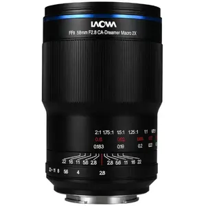 Comparateur de prix : Objectif hybride Laowa 58mm f/2.8 2x Ultra-Macro APO noir pour Nikon Z