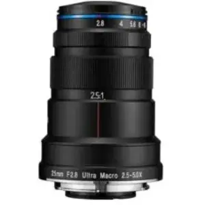 Comparateur de prix : Laowa 25mm f/2.8 2.5-5X Ultra Macro MILC/SLR Objectif macro Noir
