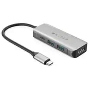 Hub USB-C HyperDrive 4 en 1 PD 100W Gris