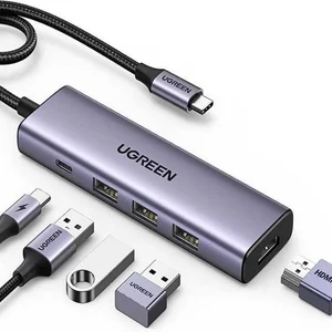 HUB USB-C - Ugreen - 15596 - Charge 100 W - 3 ports USB-A - HDMI 4K