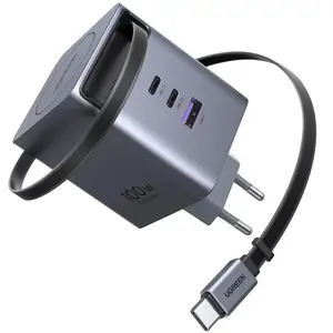 Comparateur de prix : Chargeur secteur - UGREEN - 100W - 2x USB-C + 1x USB-A - Rétractable