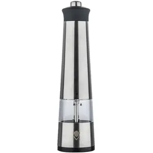 MasterPRO FOODIES COLLECTION - Moulin à poivre électrique 5.6x22cm en acier inoxydable - Polyvalent avec 2 compartiments - Design unique et sûr pas cher