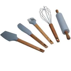 Bergner - Lot de 5 Ustensiles de cuisine Noia San Ignacio gris/ marron...