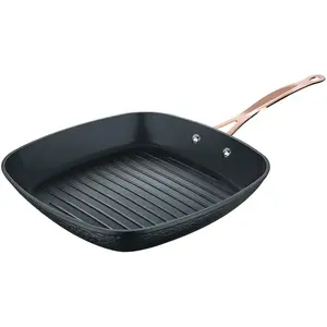 Bergner - Poêle grill antiadhésif noires - D. 28x28cm OSVendu paramazon