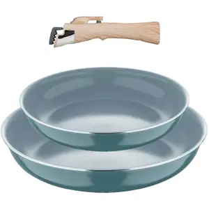 Bergner - Lot de 2 Poêles vertes OS pas cher