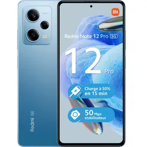 Comparateur de prix : Xiaomi Redmi Note 12 Pro 5G 16,9 cm (6.67") Double SIM Android 12 USB Type-C 6 Go 128 Go 5000 mAh Bleu