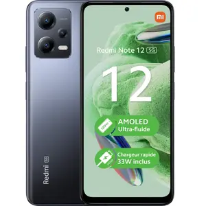 Comparateur de prix : Xiaomi Redmi Note 12 5G 16,9 cm (6.67") Double SIM hybride Android 12 USB Type-C 4 Go 128 Go 5000 mAh Gris