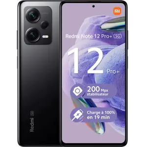 Comparateur de prix : Xiaomi Redmi Note 12 Pro+ 5G 16,9 cm (6.67") Double SIM Android 12 USB Type-C 8 Go 256 Go 5000 mAh Noir