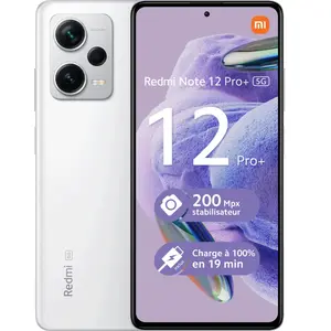 Comparateur de prix : Xiaomi Redmi Note 12 Pro+ 5G 16,9 cm (6.67") Double SIM Android 12 USB Type-C 8 Go 256 Go 5000 mAh Blanc