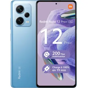 Comparateur de prix : Xiaomi Redmi Note 12 Pro+ 5G 16,9 cm (6.67") Double SIM Android 12 USB Type-C 8 Go 256 Go 5000 mAh Bleu