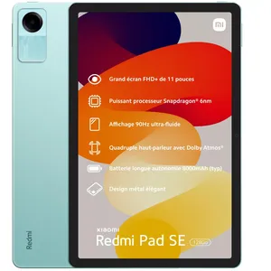 Tablette tactile Xiaomi Redmi Pad SE 11" 128 Go Vert Menthe pas cher