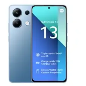 Xiaomi Redmi Note 13 16,9 cm (6.67") Double SIM hybride Android 12 4G USB Type-C 8 Go 256 Go 5000 mAh Bleu pas cher