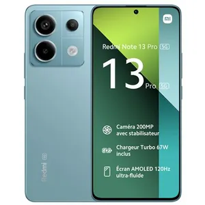 Comparateur de prix : Xiaomi Redmi Note 13 Pro 5G 16,9 cm (6.67") Double SIM USB Type-C 8 Go 256 Go 5100 mAh Bleu