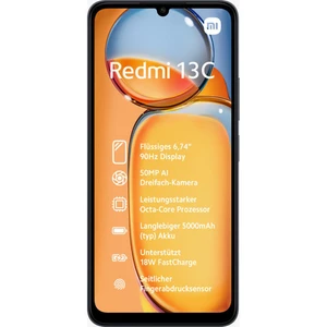 Smartphone Xiaomi Redmi 13C MediaTek Helio G85 4 GB RAM 128 GB Noir pas cher