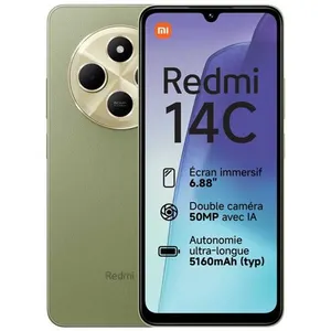 Comparateur de prix : Xiaomi 14C 17,5 cm (6.88") Double SIM 4G USB Type-C 4 Go 128 Go 5160 mAh Vert
