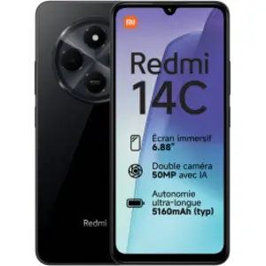 Comparateur de prix : Xiaomi Redmi 14C 17,5 cm (6.88") Double SIM 4G USB Type-C 4 Go 128 Go 5160 mAh Noir