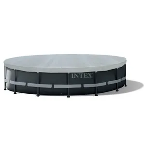 Intex Couverture de piscine ronde Deluxe 488 cm 28040 91518 pas cher