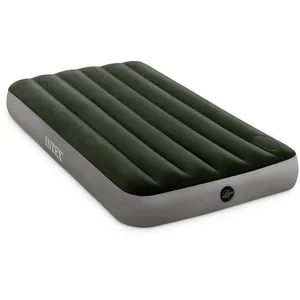 Comparateur de prix : Matelas gonflable Intex Downy + gonfleur a pied intégré - 1 place large
