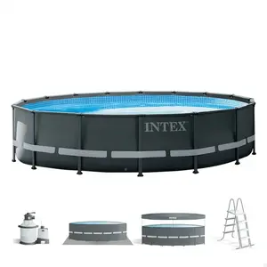 Comparateur de prix : Intex Piscine Hors-sol Ronde Acier Ultra Xtr 488x122 Cm 19156 litres
