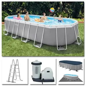 Comparateur de prix : Intex Ensemble de piscine ovale 610x305x122 cm 26798GN TU