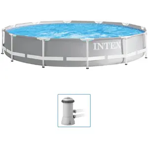 Comparateur de prix : Piscine hors-sol - INTEX - Prism Frame - Tubulaire - Acier - 366 x 76 cm