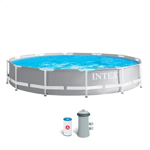 Comparateur de prix : Intex Piscine Prisma Frame Range Round Above Ground With Filter 366X76 cm