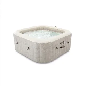 Comparateur de prix : Intex Spa Gonflable carré Chevron Deluxe 4 Personnes, 175 x 175 x 71 c...