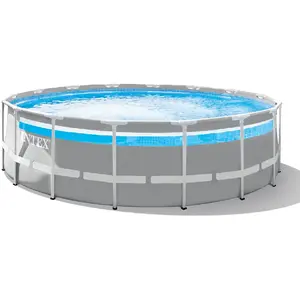 Comparateur de prix : Piscine tubulaire ronde Intex Clear Window ø4,88 x h.1,22 m + épurateur