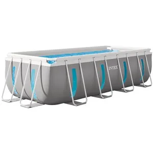 Intex Piscine tubulaire rectangulaire Prism Frame Clearview 4 x 2 x 1,22 m pas cher