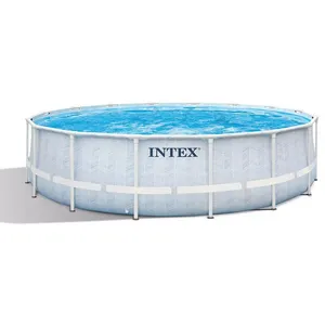 Comparateur de prix : Intex - 26746NP - Kit Piscine Tubulaire Ronde Chevron (Ø) 4,88x (h) 1,22m