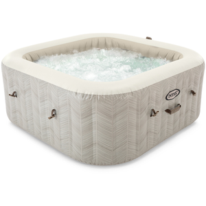 Comparateur de prix : Intex Spa gonflable PureSpa Chevron carré Bulles 6 places - Intex