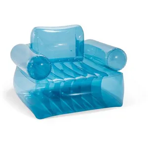 Intex Fauteuil Gonflable Individuel Transparent Bleu 109x107x79 CmVendu parcdiscount