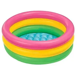 Comparateur de prix : Intex Piscine gonflable bébé 3 anneaux multicolores 58924
