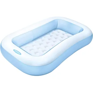 Comparateur de prix : Intex 57403 Pataugeoire gonflable rectangulaire pour petits enfants.