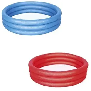 Comparateur de prix : Bestway Piscine pataugeoire gonflable ronde, 3 boudins, 122 x 25cm, 2 couleurs