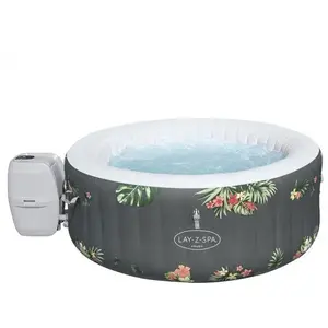 Baignoire Gonflable Pour Adulte – Eau Chaude, Bain Spa – Avec Pompe électrique Sans Fil – Bleue