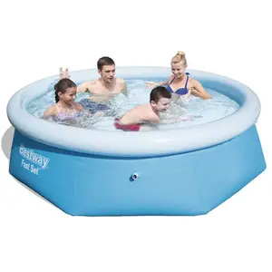 Comparateur de prix : Bestway Piscine Gonflable Ronde Fast Set Ø 244x61 Cm