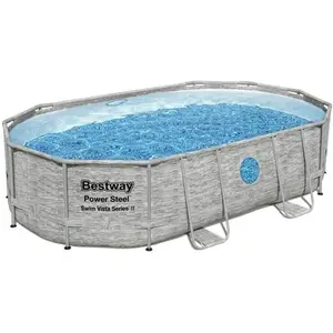 Comparateur de prix : Bestway Piscine tubulaire Power Steel Swim Vista - Ovale - L488xH100xP305cm