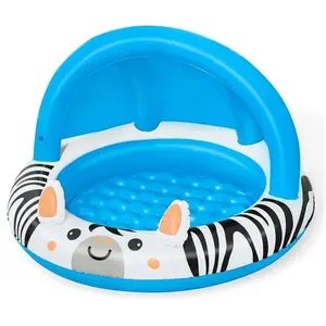 Bestway Pataugeoire pour Bébés Safari Sun avec Parasol   97 cm X H 66 cm pas cher