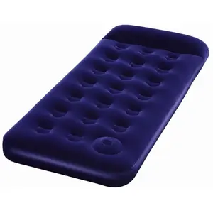 BESTWAY Matelas gonflable floqué Venture + Pompe à pied 1 place pas cher
