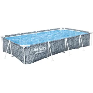 Comparateur de prix : Piscine gonflable Bestway Steel Pro Bleu Gris