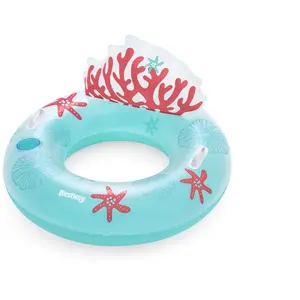 Bestway Bouee gonflable corail avec dossier, 97 x 97 x 56 cm, 1 adulte, 90KG