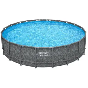 Comparateur de prix : Kit Piscine hors sol tubulaire BESTWAY - APX 365  - 610 x 132 cm - Ron...