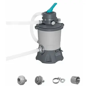 Comparateur de prix : Pompe de filtration à sable pour piscine hors sol 3 596 L/h - Bestway