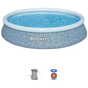 Comparateur de prix : Bestway Piscine autoportante ronde 396 x 84 cm Bestway Fast Set avec pompe