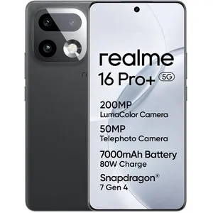 realme 16 Pro+ 5G Smartphone 12+512 GB Fotocamera da 200MP LumaColor 7... pas cher