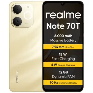 realme Note 70T Smartphone 4+256 GB Batterie de 6 000 mAh Rechargement...Vendu parcdiscount