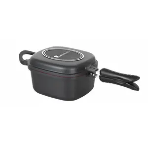 BERGNER MasterPRO FOODIES COLLECTION - Poêle double 30x24x12cm Aluminium moulé - Revêtement anti-adhésif Pfluon - Poignée en silicone - Design minimalisteVendu parcarrefour