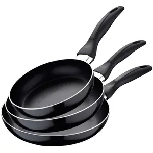 Comparateur de prix : San Ignacio Navy Black Set 3 poêles en aluminium pressé 16/20/24 cm